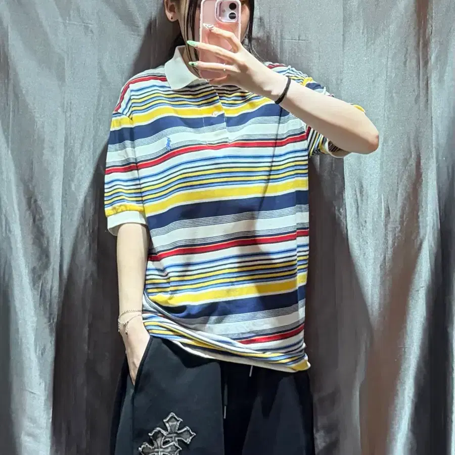 M 폴로랄프로렌 컬러믹스 스트라이프 PK 반팔