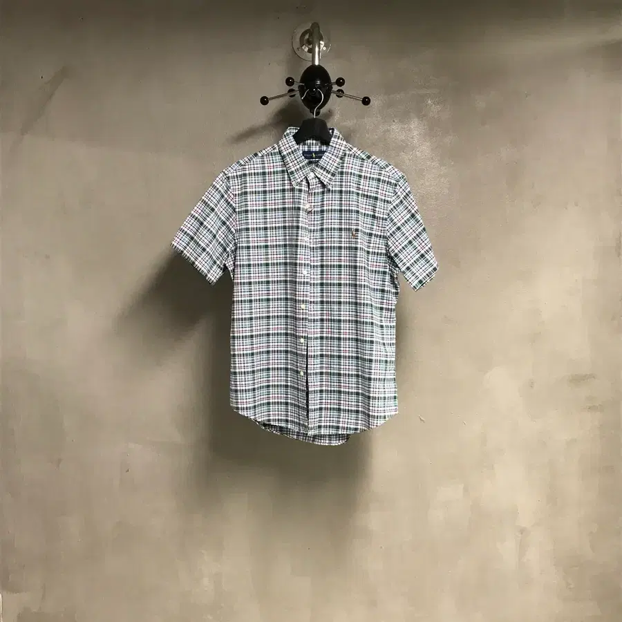 폴로 랄프로렌 체크 반팔 셔츠 L