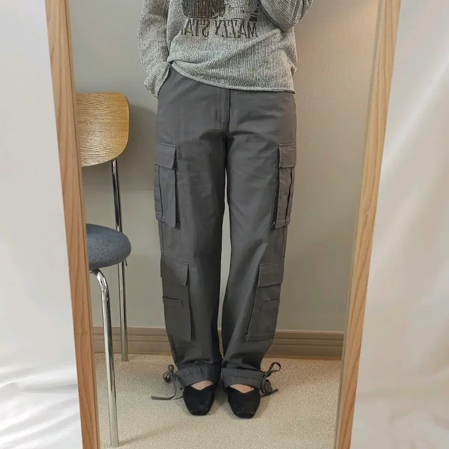 (XS)여성 카고 팬츠 다크그레이 G19W4738