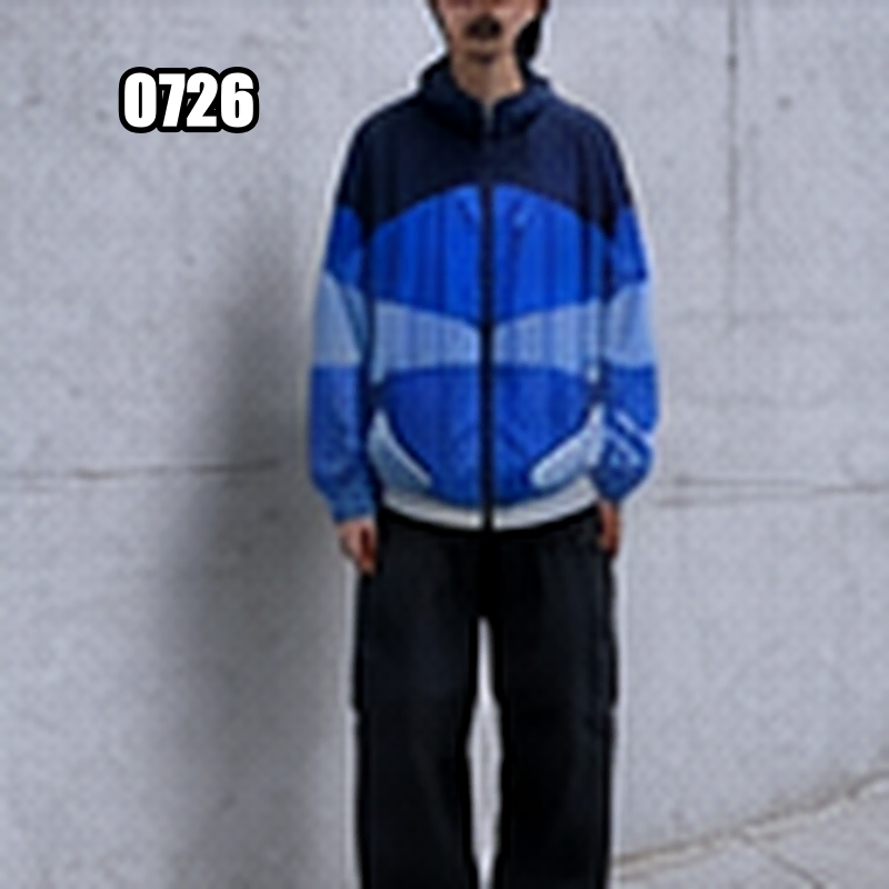XL 블랙야크 컬러 블록 빈티지 바람막이 자켓