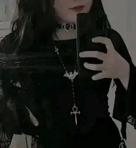 고스 ankh 뱀파이어 목걸이 로사리 묵주 gothic rosary