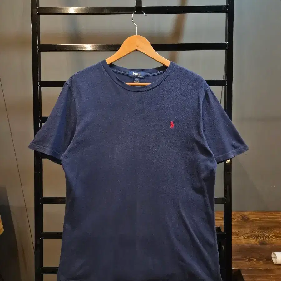 [M] POLO RALPH LAUREN 폴로 랄프로렌 포니 자수 라운드 반팔 티셔츠 네이비 2.5