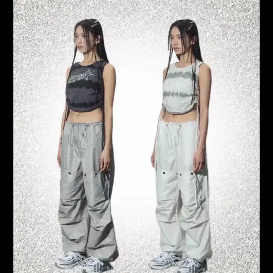 체리퀴리 화이트 여름 카고 팬츠