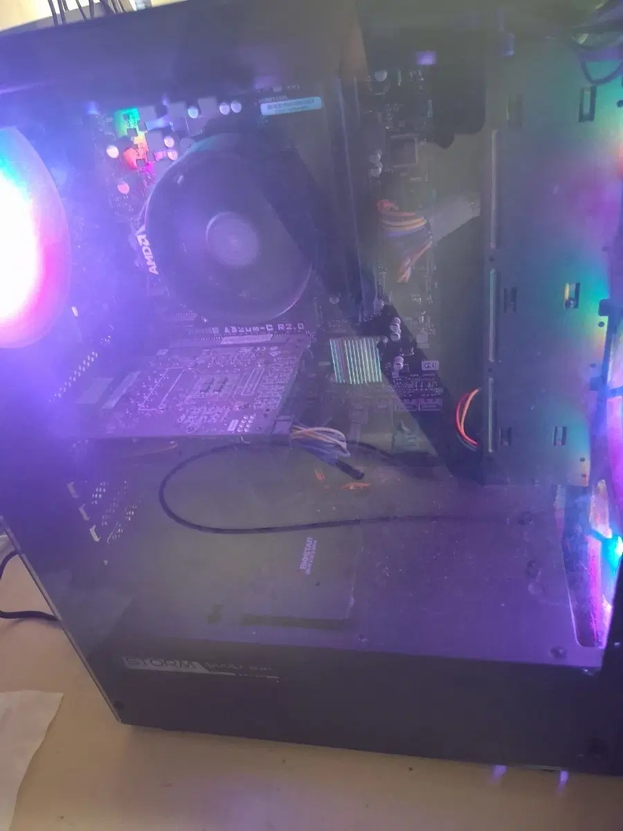 데스크탑 컴퓨터 본체 RGB 튜닝+모니터+스피커 세트