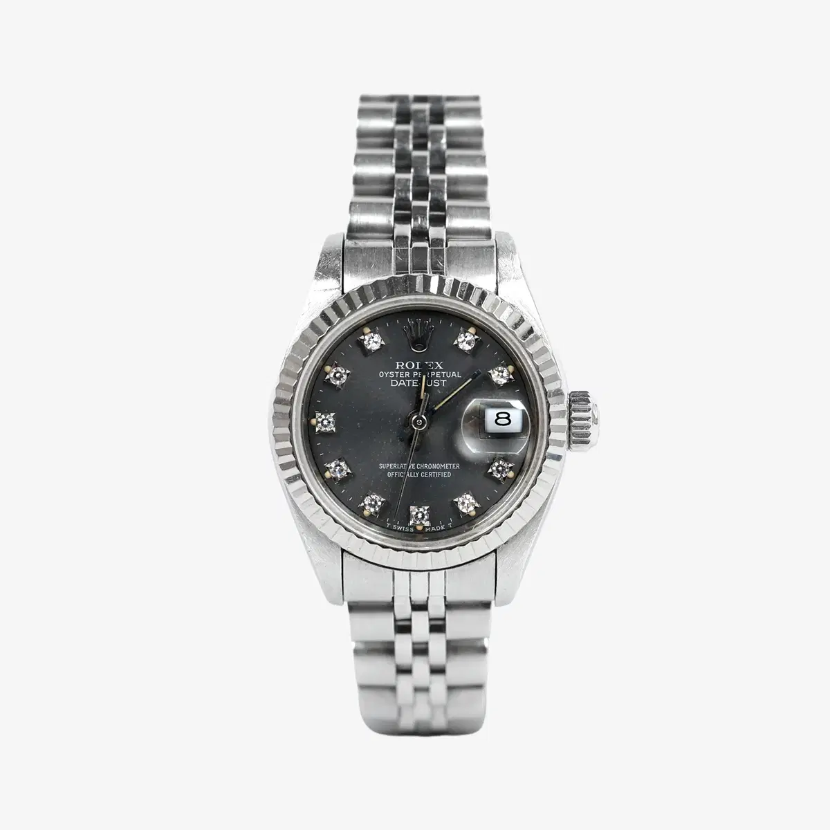 [26mm] 롤렉스 10p 다이아 스틸 시계 OI34B4WW