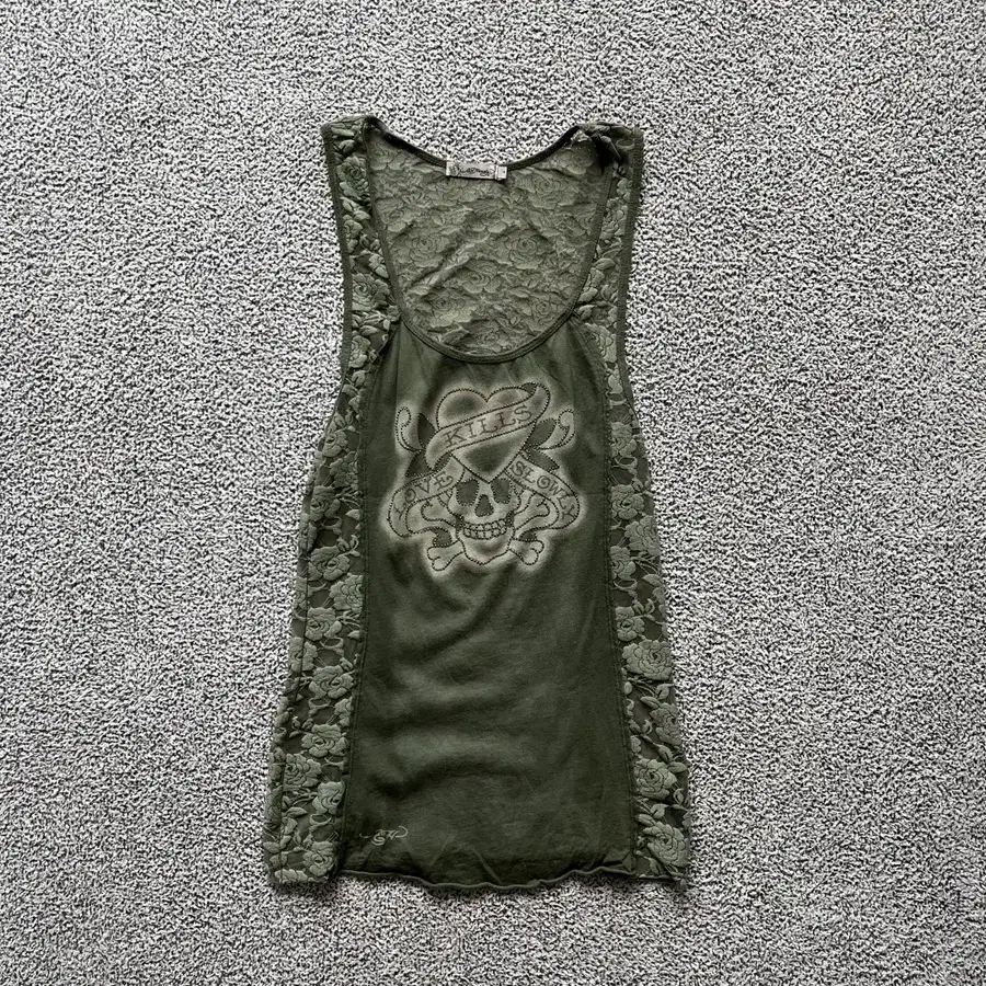 Ed Hardy . 에드하디 레이스업 스터드 슬리브리스