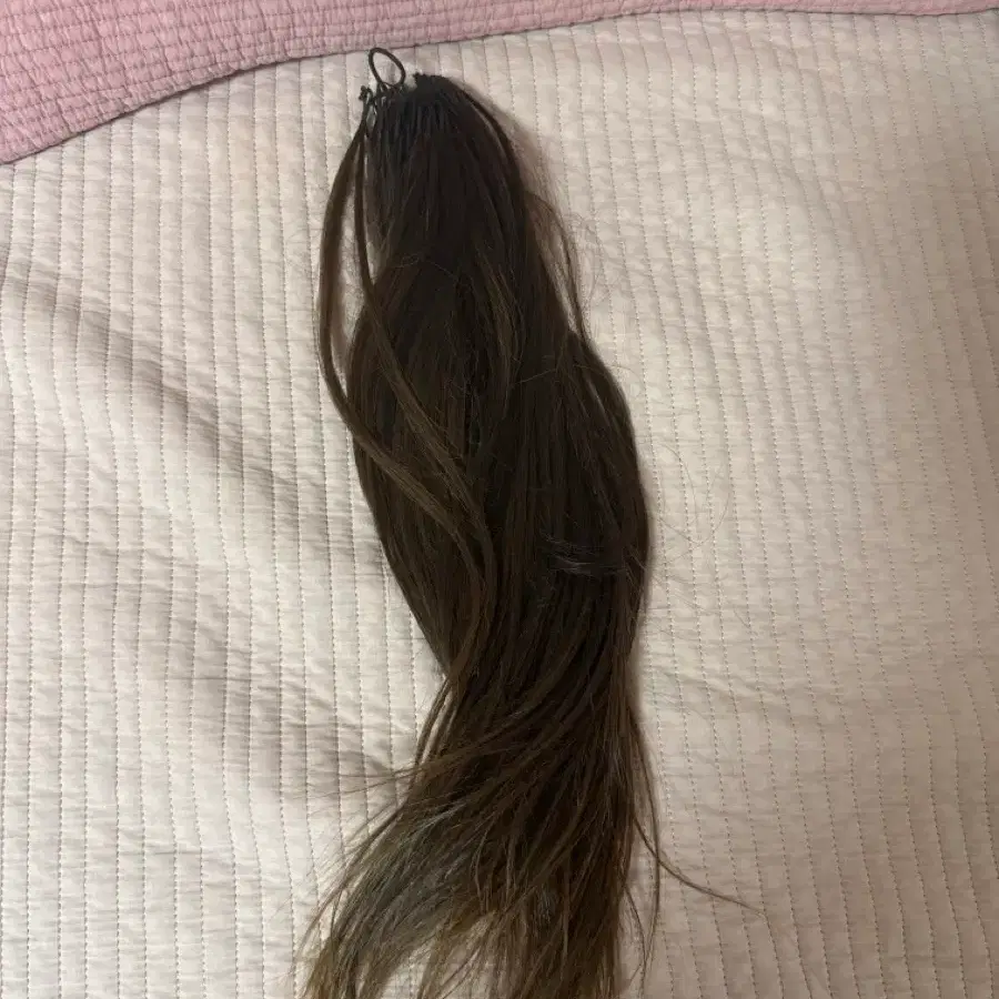 브라운 붙임머리 유팁