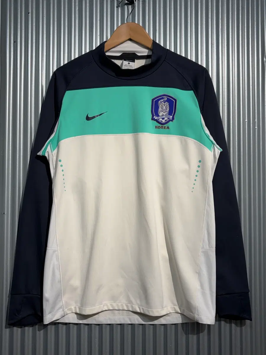 [L] NIKE 나이키 대한민국 국가대표 KOREA 풋볼 트레이닝 긴팔 탑 화이트 8.9