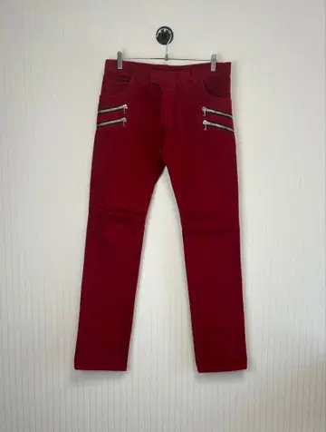 AW2012 더블 지퍼 몰스킨 바이커 팬츠 32