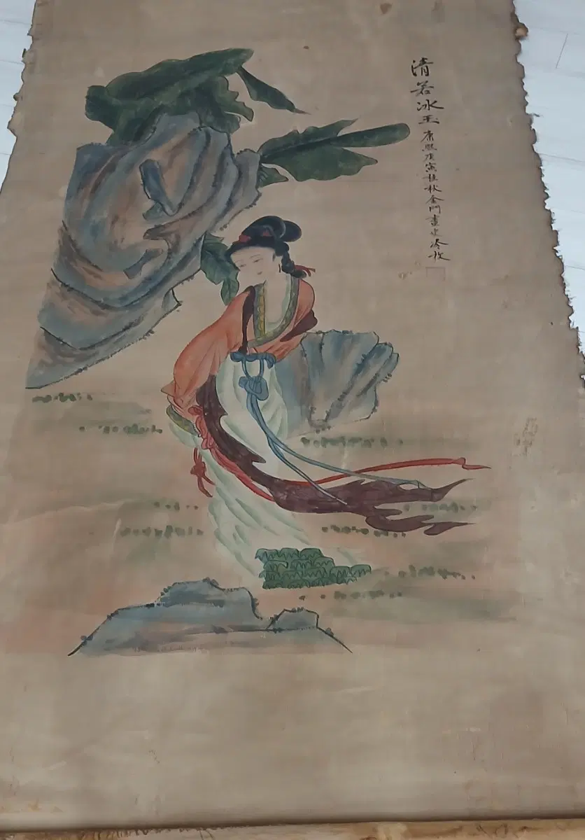 중국그림사녀도 미인도족자그림