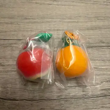 모여봐요 동물의 숲 후르츠 키링 2종 세트 오렌지 사과