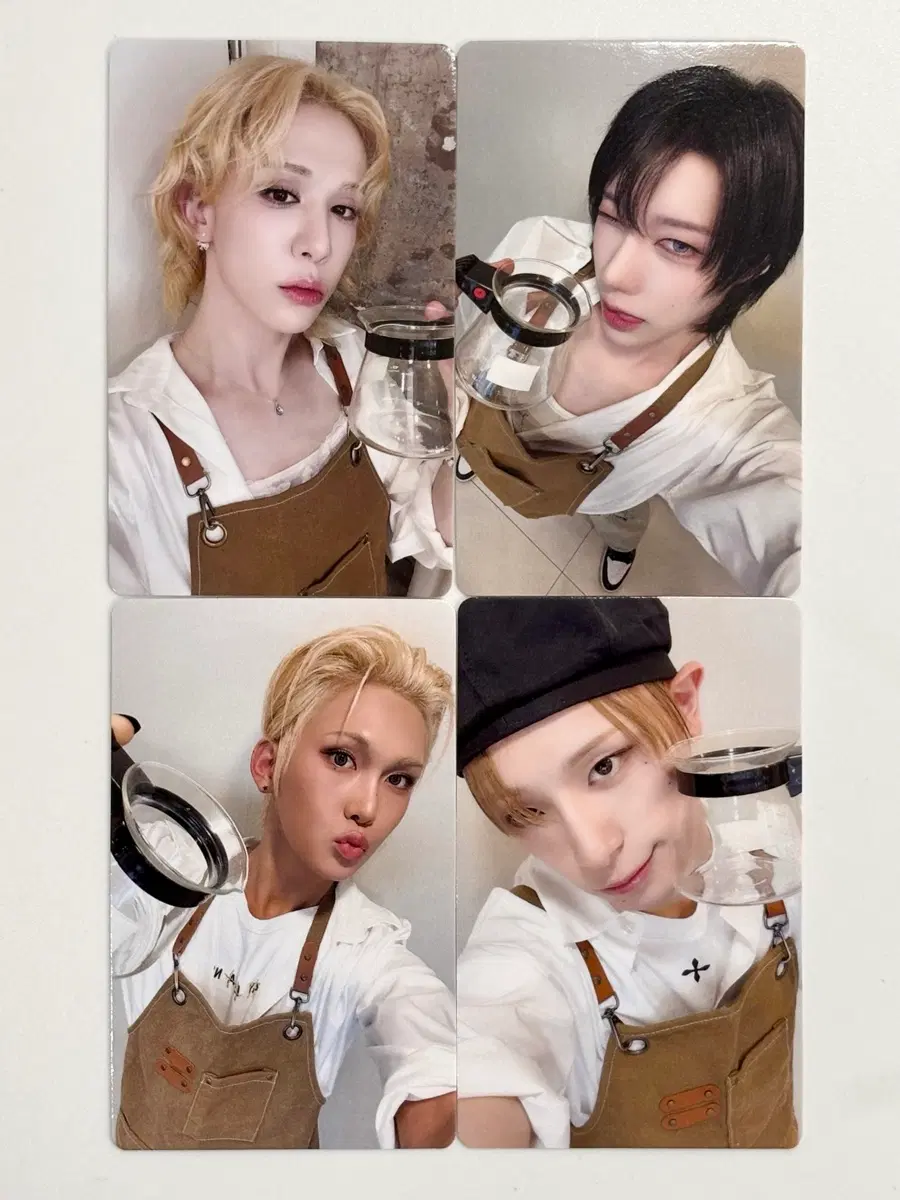 (4pcs set) XLOV 엑스러브 바리스타 미공포 포카
