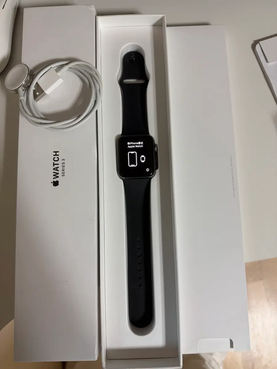 애플워치3 42mm 스페이스그레이 풀박