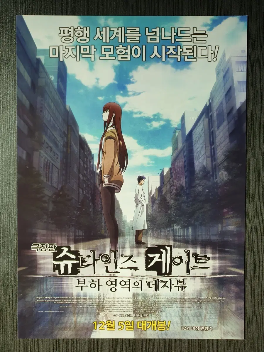 (하자 O) 극장판 슈타인즈 게이트 부하 영역의 데자뷰 전단지 팜플렛 A4