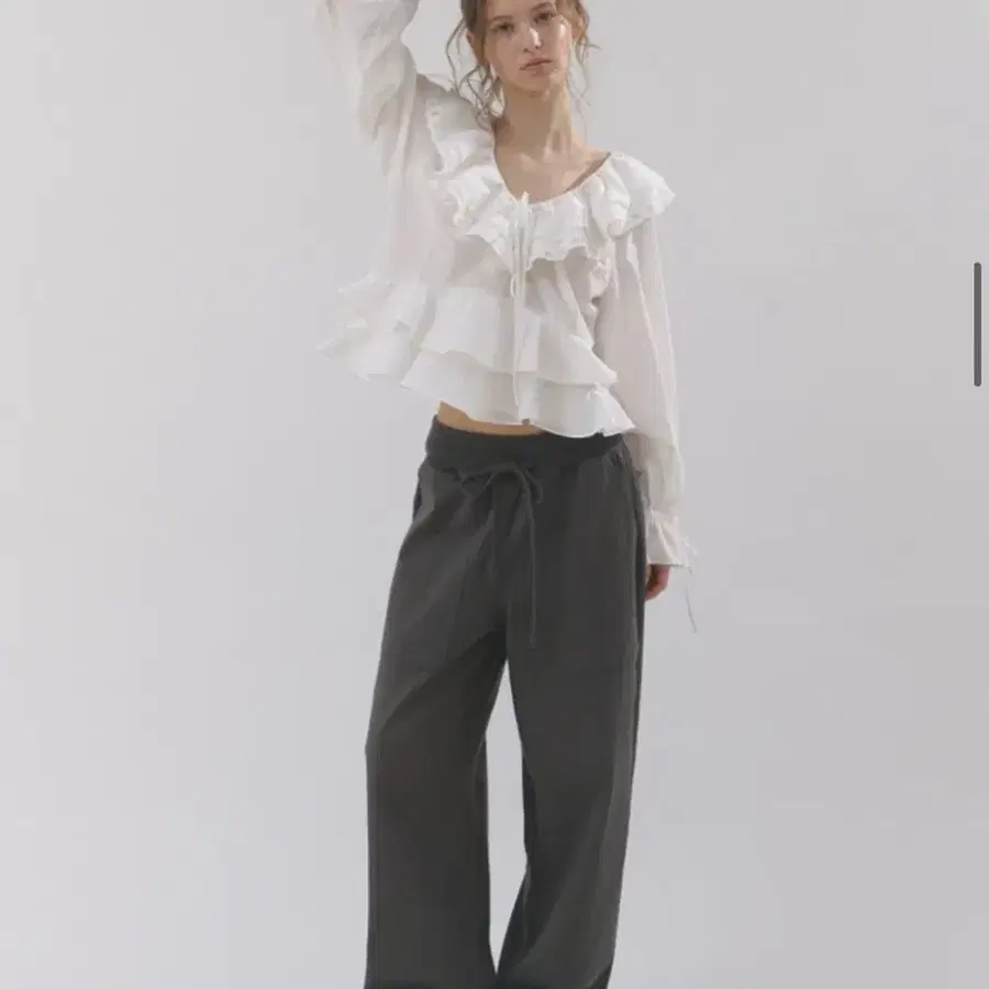 (새상품) 헤더먼트 rib summer cotton pants (deep khaki)