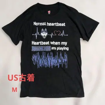 US 구제 의류 Hanes T셔츠 블랙 M 허스키스