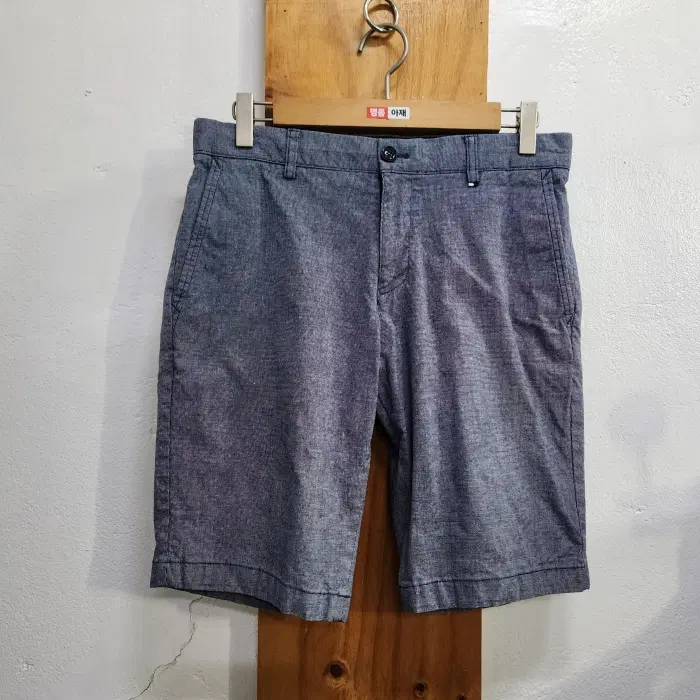 라코스테 남성 슬림핏 스판 반바지 블루 29