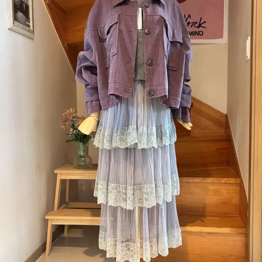 보라색 루즈 자켓