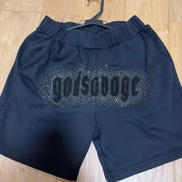 godsavage 하프 팬츠 블랙 M