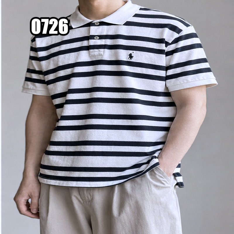 M 폴로 랄프로렌 스트라이프 반팔 카라티
