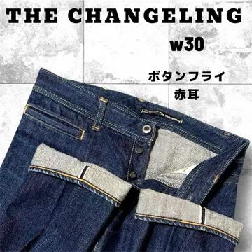 [레어] THE CHANGELING 데님 적귀 버튼 플라이 일본제 W30