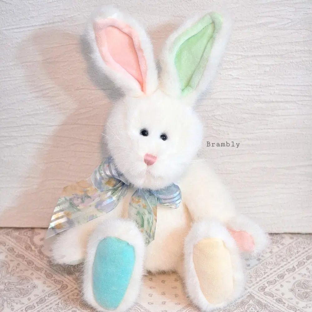 Boyds Bears 보이즈베어 빈티지인형 쉬폰 리본 버니 토끼 장식 수집 인테리어 소품