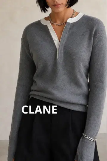 CLANE 헨리넥 니트 긴팔
