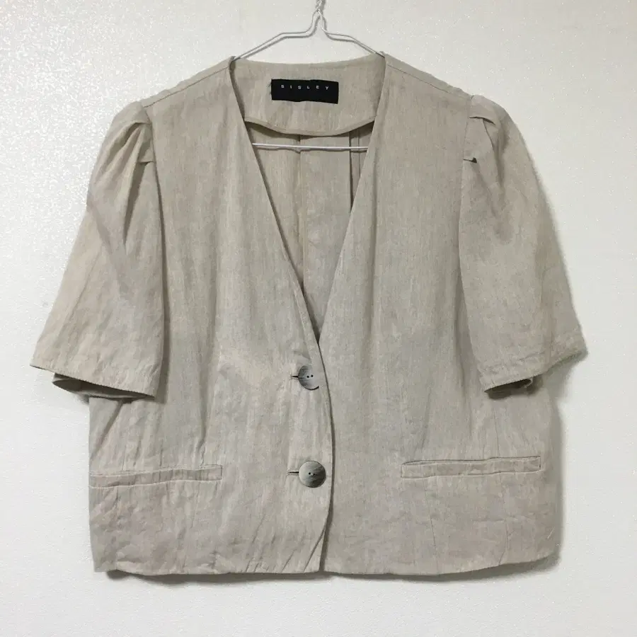 SISLEY 시슬리 린넨 반팔 자켓 90