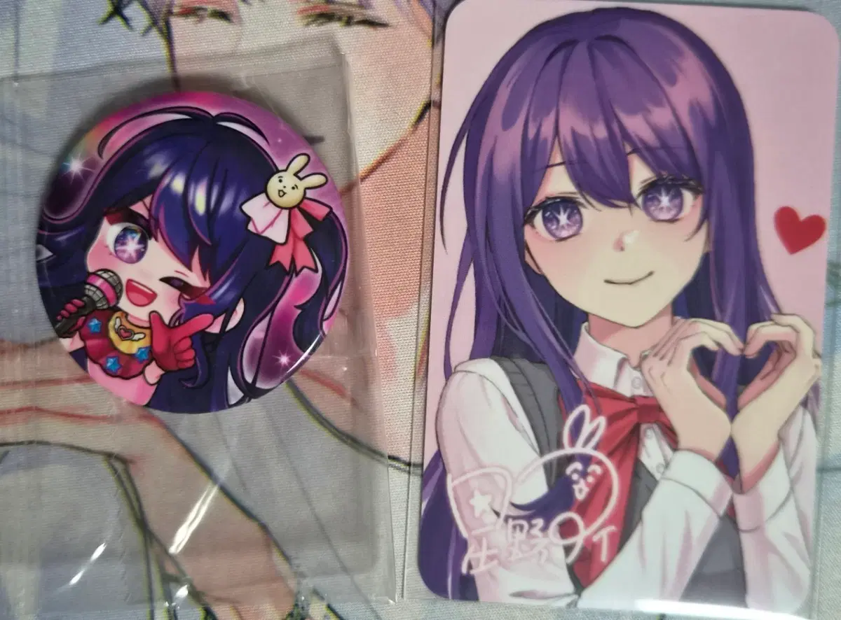 호시노 아이 최애의 아이 캔뱃지 포카 비공굿