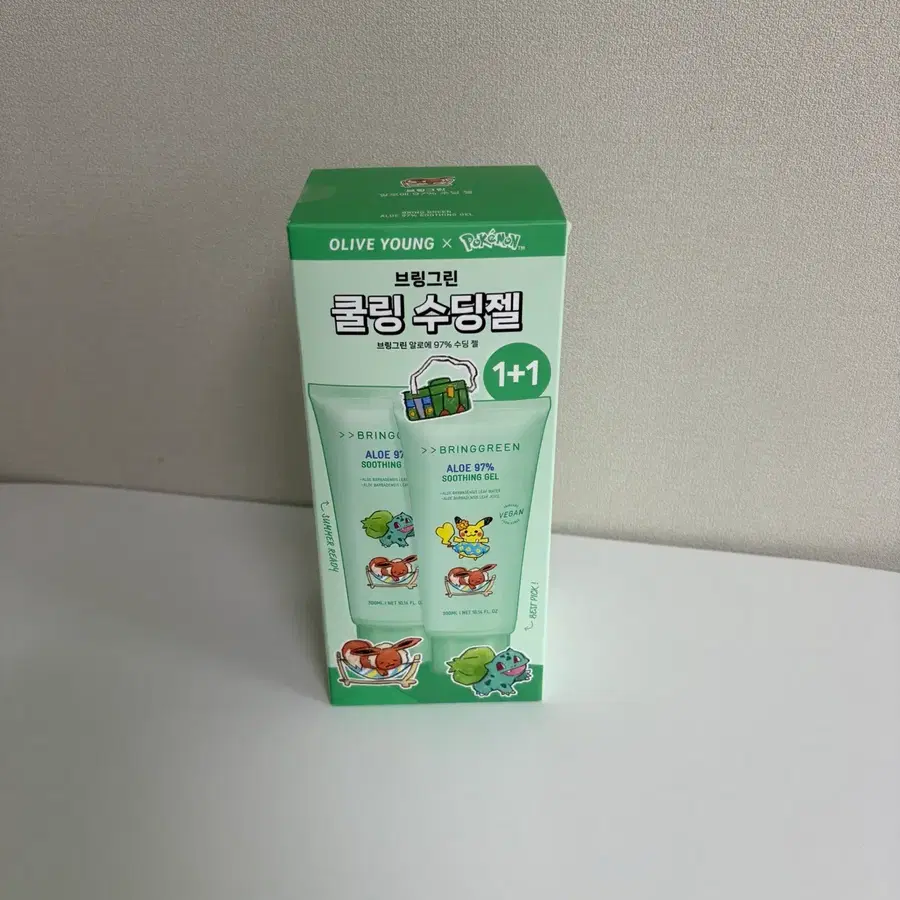 올리브영 브링그린 쿨링 수딩젤 포켓몬 1+1