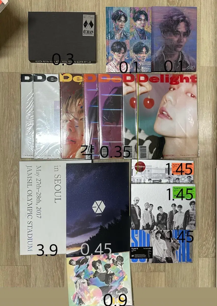 엑소 수호 백현 슈퍼엠 CD 개봉 앨범 판매
