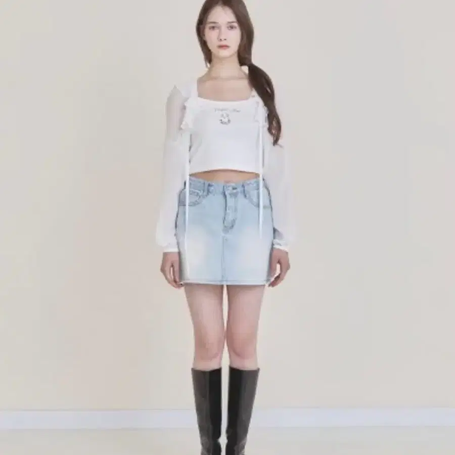 낫유어로즈 페어리 쉬폰 볼레로 화이트