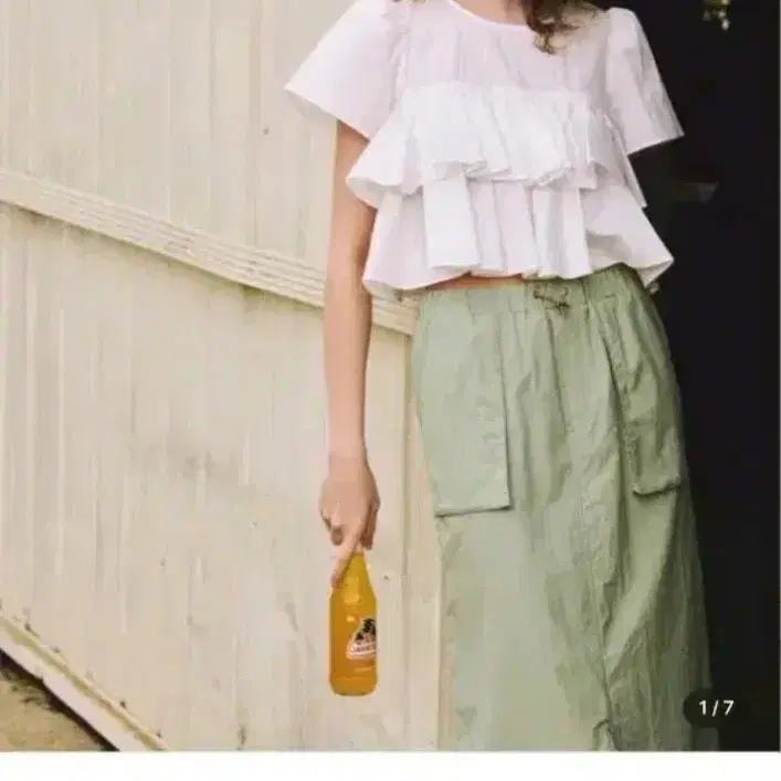 거의새거) 에트몽 화이트 프릴 캉캉 블라우스 55~66