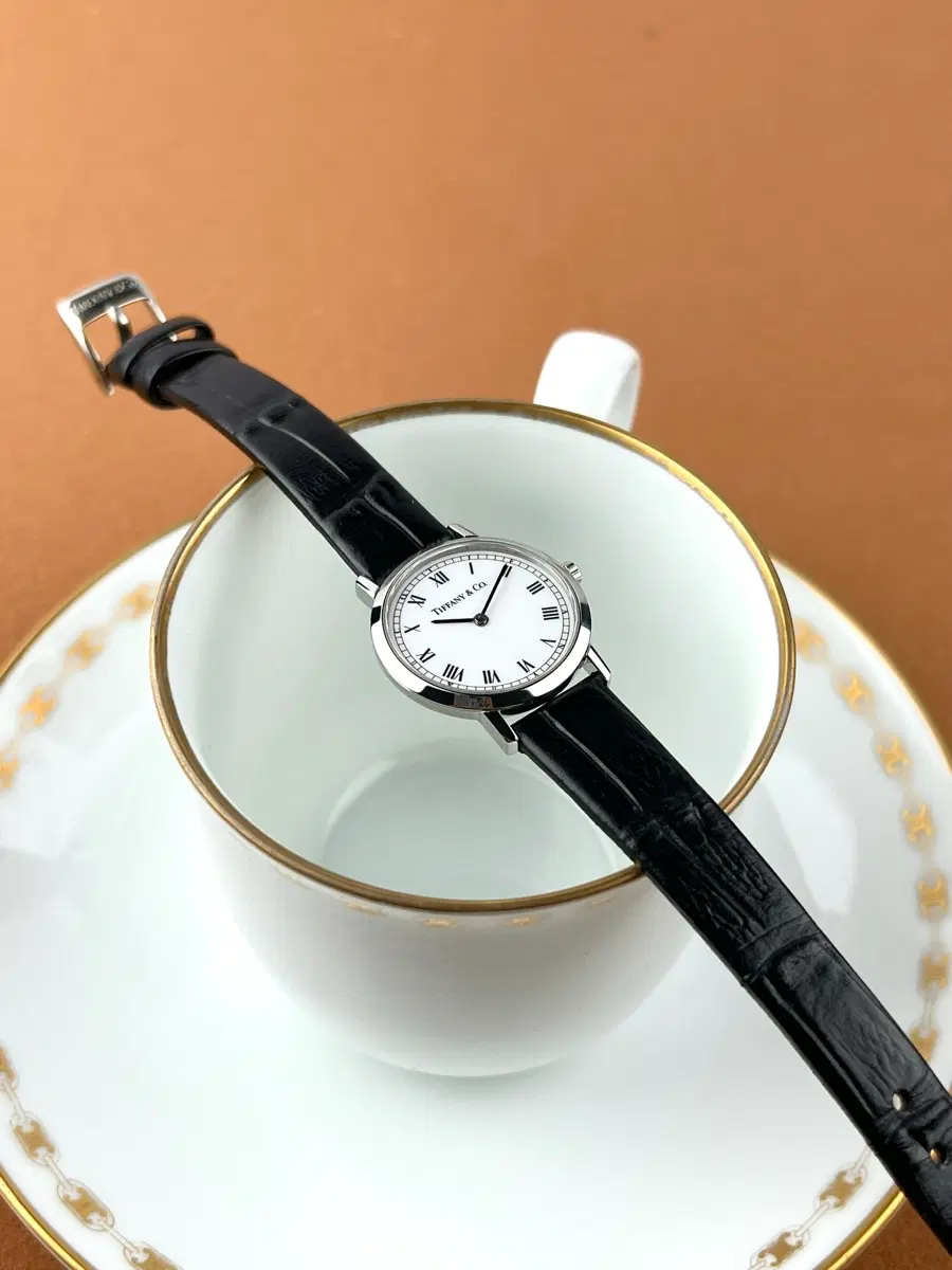 TIFFANY&CO Lady round steel watch