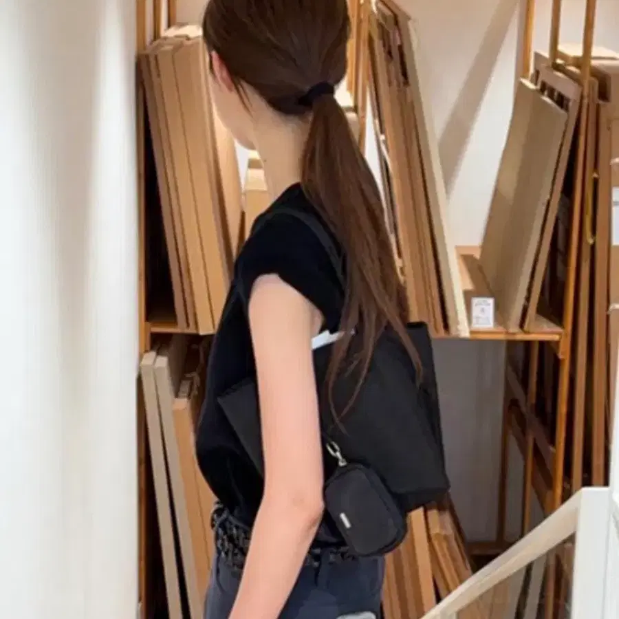 아밤 나일론미니쇼퍼백