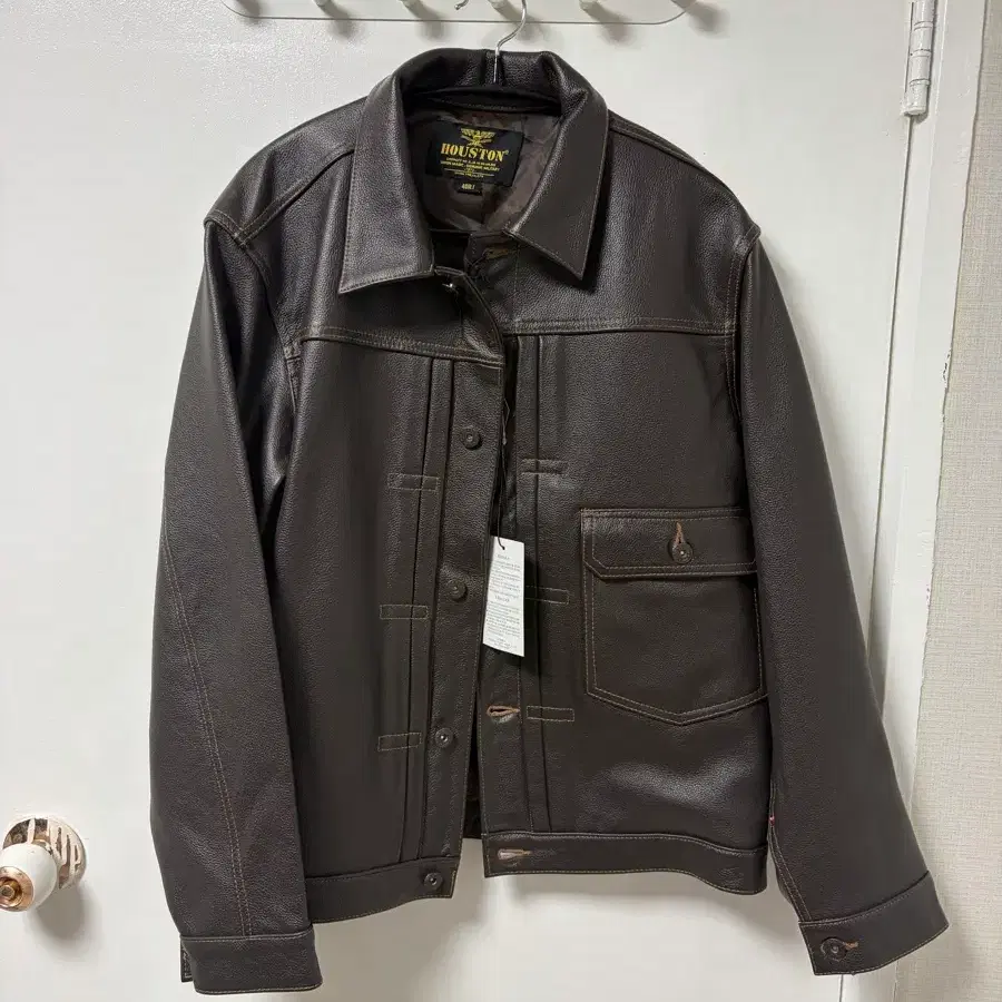 휴스턴 재팬 cow leather track jacket [40]