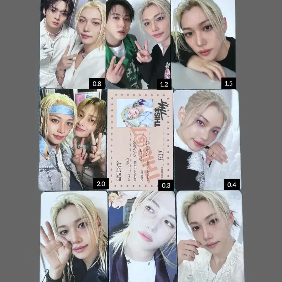 스트레이키즈 필릭스 디스앤댓 팝업 롱슬리브 리노 유닛 냥냥라차 3만원 엠디 2주차 특전 아이엔 포토카드 포카 미공포