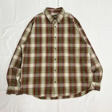 00s Eddie Bauer 옴브레 체크 셔츠 긴팔 셔츠 구제 의류