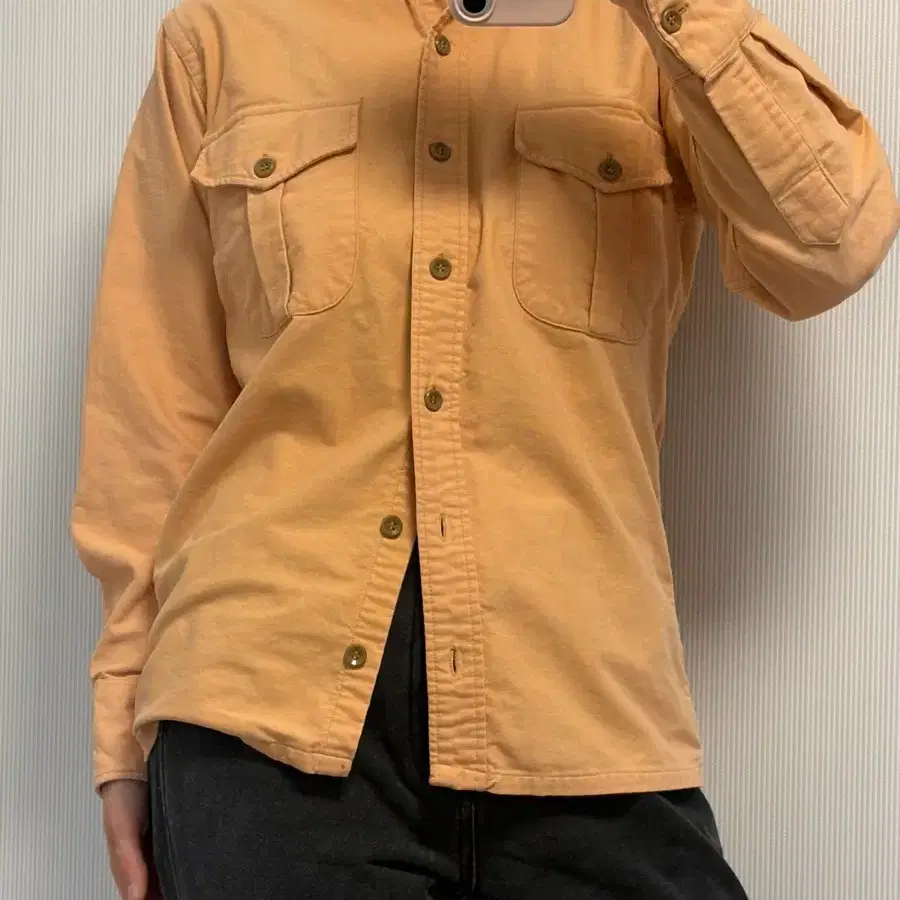 엘엘빈 LLBean 70s 샤모아 클로스 플랩포켓셔츠 M
