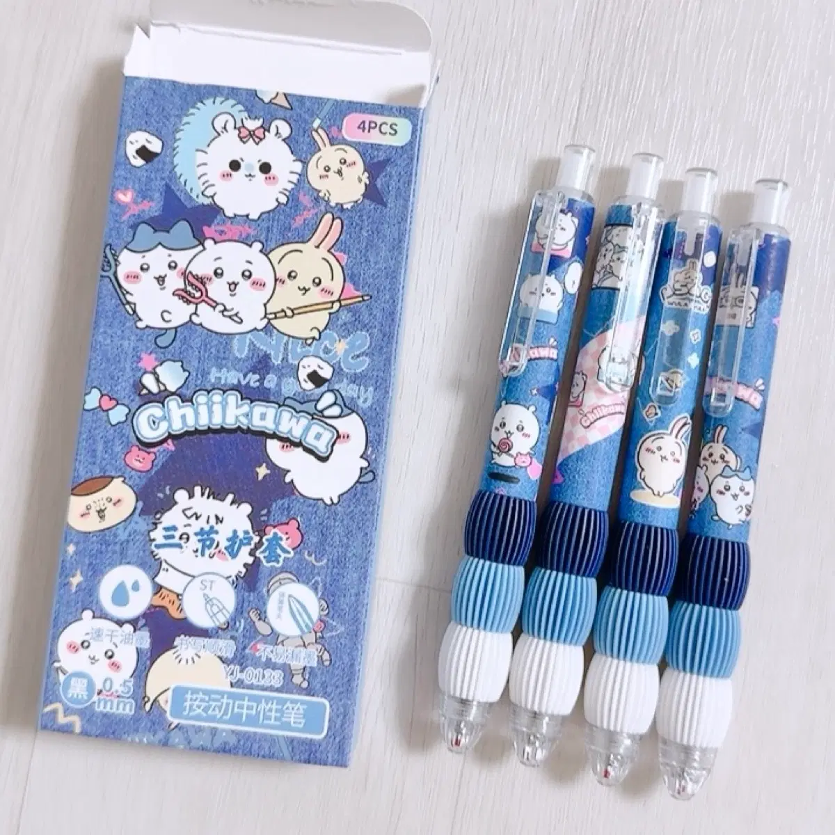 먼작귀 치이카와 볼펜 4개 세트 0.5mm / 새상품