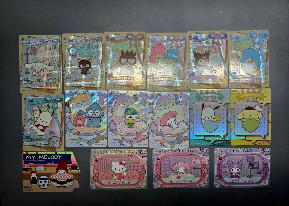 [일괄] 산리오 캐릭터 카드 UR, GR, SSR, SR 카드 등