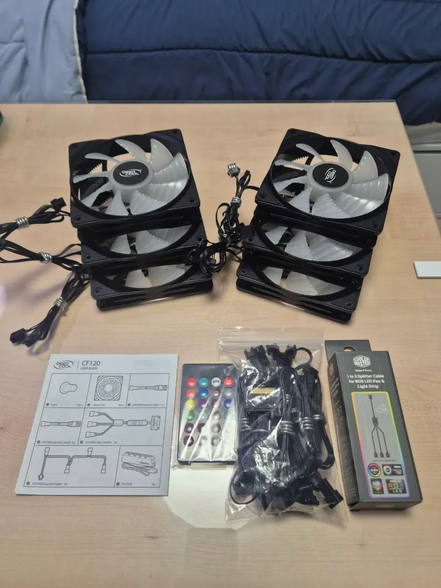 [상태양호] DEEPCOOL CF120 RGB 시스템 쿨러 6개 판매합니다.