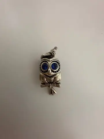 PANDORA 올빼미 참 실버 블루