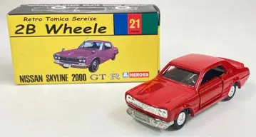 타미 토미카 / 중국산 노스탤지어 히어로즈 2B Wheele 닛산 스카이라인 2000 GT-R 빨간색/블랙 내부 21