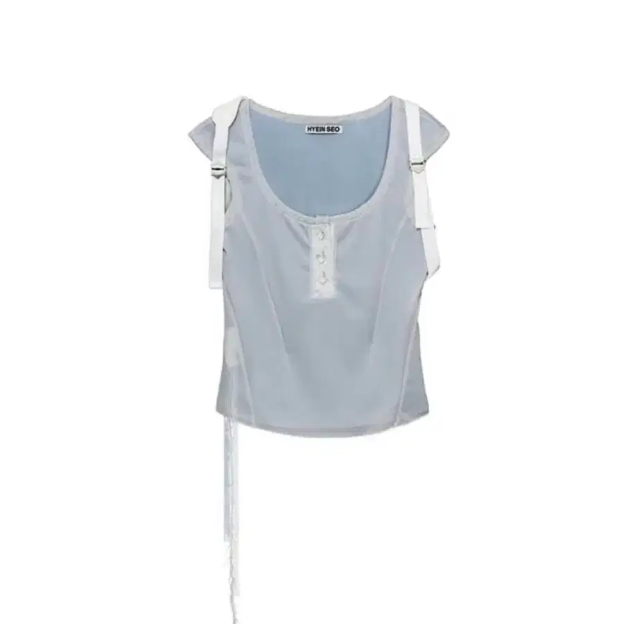 Hyeinseo henley top 블루 사이즈 1