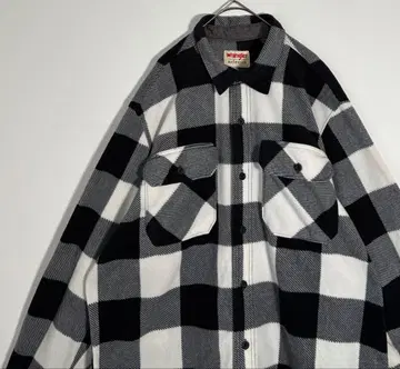 Wrangler 랭글러 체크 무늬 플리스 원단 긴팔 셔츠