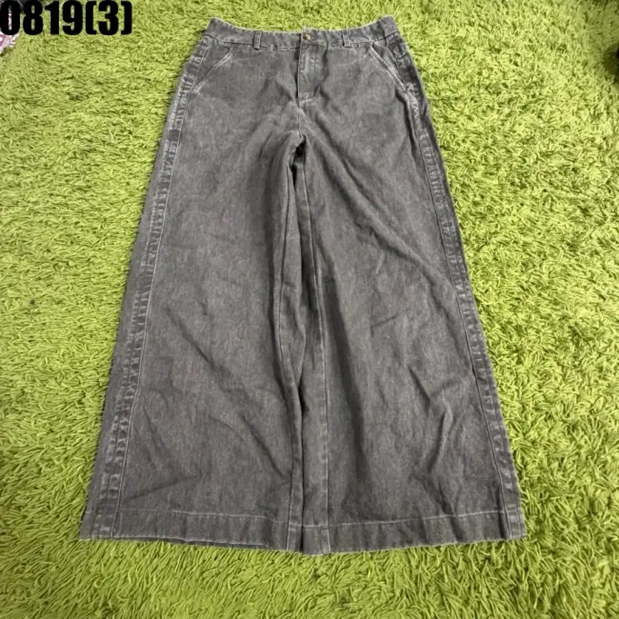 Roompacker 와이드 데님 팬츠 바지 여성 빈티지 그레이 L