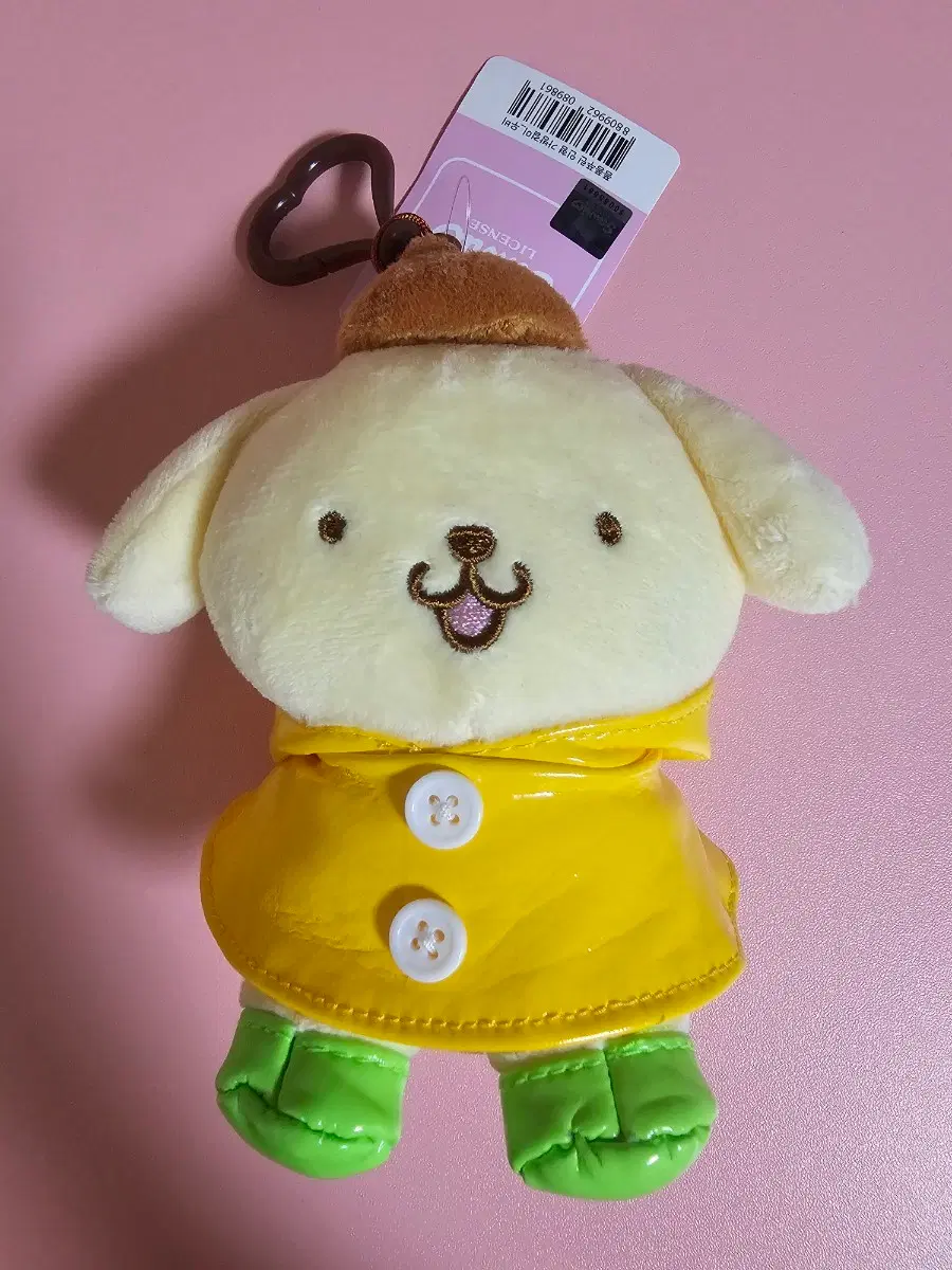 산리오 폼폼푸린 우비 인형 키링