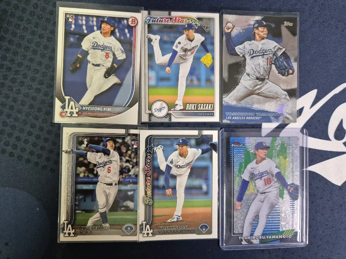 MLB LA 다저스 야마모토 김혜성 사사키 야구 카드 6종 세트