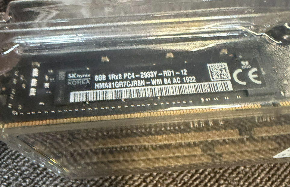 (8GB x 4EA) (맥프로 2019 내장 램) SK hynix 8GB DDR4-2933 ECC RDIMM 총 4개